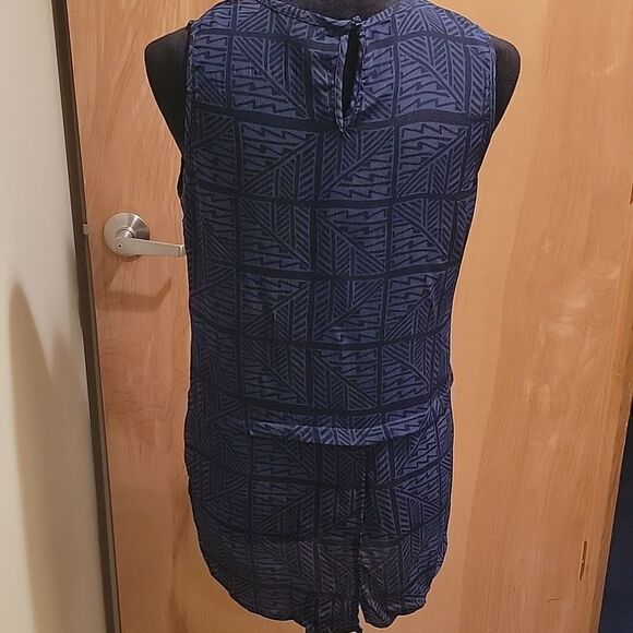 Lucky Brand Blue Boxy Tank Top Sz Small - Picture 2 of 8